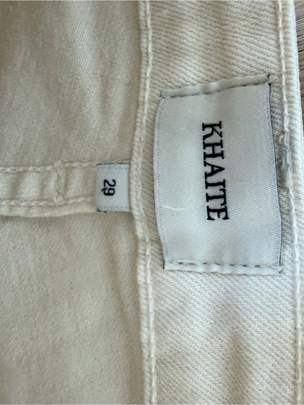 Khaite Vivian High-Rise Jeans - Cream Off-White - Size 29 - Picture 5 of 8